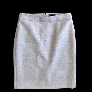 J. Crew Gray Wool Skirt-Sz P2  NWT